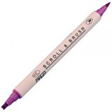 Zig Scroll & Brush Pen Çift Çizgi Kaligrafi Kalemi Fuchsia 082