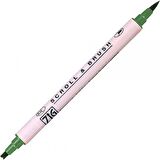 Zig Scroll & Brush Pen Çift Çizgi Kaligrafi Kalemi Ever Green 044