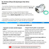 Su Arıtma Cihazı 3/4 (Çamaşır Makinesi) Hat Alma Aparatı