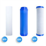 Açık Kasa Su Arıtma Cihazı Ön Filtre Set 10 Takım