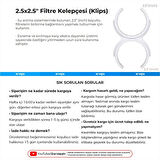 Su Arıtma Cihazı 2.5x2.5" Filtre Kelepçesi (Klips) 10 Adet