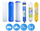Açık Kasa Su Arıtma Cihazı Membranlı 6'lı Filtre Set