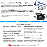 Su Arıtma Cihazı 75GPD Basınç Pompası ve Adaptör (Motor)