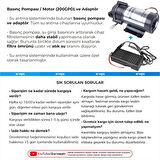 Su Arıtma Cihazı 200GPD Basınç Pompası ve Adaptör (Motor)