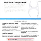 Su Arıtma Cihazı 2x2.5" Filtre Kelepçesi (Klips) 10 Adet