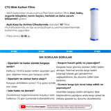 Açık Kasa Su Arıtma Cihazı CTO Blok Karbon Filtre 3 Adet