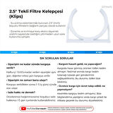 Su Arıtma Cihazı 2.5" Tekli Filtre Kelepçesi (Klips) 10 Adet