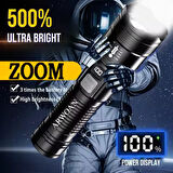 Yüksek Güç Taktik Şarj Edilebilir led el feneri uzun menzilli çok güçlü Fener