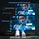 Taşınabilir Android Projeksiyon En Güncel Versiyon Wifi Destekli Akıllı Sinema Projektör Ultra Hd