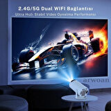 Taşınabilir Android Projeksiyon En Güncel Versiyon Wifi Destekli Akıllı Sinema Projektör Ultra Hd