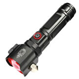 Full Metal Tasarım Çakarlı Zomlu 26650 8800mah Li-ion Bataryaya Sahip El Feneri