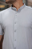 Erkek Hakim Yaka Kısa Kollu Gömlek