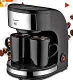 GoldStar Paslanmaz Çelik Yıkanabilir Filtreli Çift Kupalı Filtre Kahve Makinesi ST7314