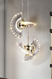 Luxury Exclusive Sarkıt Tavan Spotlu Led Avize Gold Avize Yatak Başı Sarkıt ( 1 Adet )