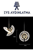 Luxury Exclusive Sarkıt Tavan Spotlu Led Avize Gold Avize Yatak Başı Sarkıt ( 1 Adet )