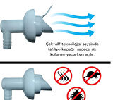 Çamaşır ve Bulaşık Makinesi Gider Koku Önleyici Çekvalf Adaptör Conta | Ø50 mm Haşere ve Koku Koruma