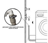Çamaşır ve Bulaşık Makinesi Gider Koku Önleyici Çekvalf Adaptör Conta | Ø50 mm Haşere ve Koku Koruma