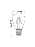 CT-4217 8W 220V E27 Duylu Rustik LED Ampul Günışığı 5 Adet