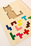 Ahşap Eğitici Puzzle | 3’ü 1 Arada Şekiller, Renkler ve Hayvanlar Yapboz | Montessori 3+ Yaş Oyuncak