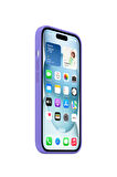 Ask Cover Apple iPhone 15 Plus için MagSafe Özellikli Silikon Kılıf Lansman Logolu Kılıf - Lila