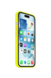 Ask Cover Apple iPhone 15 Plus için MagSafe Özellikli Silikon Kılıf Lansman Logolu Kılıf - Sarı