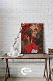 Aşkın Kırmızı Dansı Sayılarla Boyama Seti, Hobi Seti, 40X50 Tablo, Fırça Boya, Numaralı Tuval