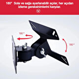 14-24'' LED LCD TV Duvar Askı Aparatı | 180° Dönebilen Hareketli Braket | Şık Siyah, Kolay Kurulum