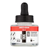 Amsterdam AMSTERDAM AKRİLİK MÜREKKEP : Acrylic Ink : 30ml : Titanium White 105
