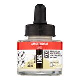 Amsterdam AMSTERDAM AKRİLİK MÜREKKEP : Acrylic Ink : 30ml : Pearl Yellow 818