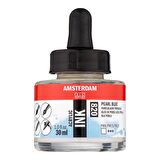 Amsterdam AMSTERDAM AKRİLİK MÜREKKEP : Acrylic Ink : 30ml : Pearl Blue 820