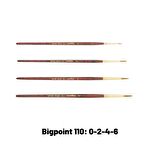 Bigpoint 110 Serisi Samur Kolinsky Yuvarlak Fırça 4'lü Set 0-2-4-6