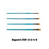 Bigpoint 210F Serisi Sentetik Kıl Düz Kesik Fırça 4'lü Set 0-2-4-6