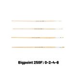 Bigpoint 258F Serisi Doğal Kıl Düz Kesik Fırça 4'lü Set 0-2-4-6
