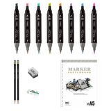 Shinhan Art Touch Twin Marker Pen : Çift Uçlu Marker Kalemi Çizim Seti 3