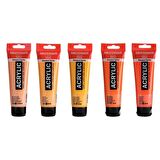 Talens Amsterdam Akrilik Boya 120ml 5'li Set Turuncu Tonu Renkleri