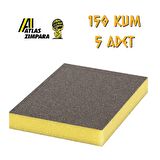 Atlas Sünger Zımpara - İnce 2 taraflı - 150 Kum - 5 Adet