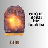 çankırı doğal model tuz lambası 3,4 kg ağırlığında