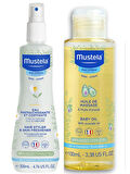 Mustela Organik Papatya Suyu ile Canlandırıcı ve Şekillendirici Sprey 200 ml - Bebek Bakım Masaj Yağı 100ml