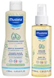 Mustela Bebek Bakım Masaj Yağı 100ml - Mustela Gentle Göz Yakmayan Bebek Şampuanı 500 ml