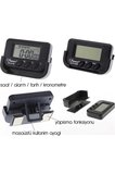 #Saat LCD Ekranlı Pilli Taşınabilir Araç Standlı Dijital Mini Masa Minibüs Araba Saati Kronometre