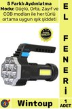 #ElFeneri Güçlü Kamp Taktik Su Geçirmez USB Şarj Göstergeli Şarj Edilebilir 7XPE +COB Led El Feneri