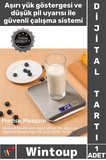 #Terazi Gümüş Metal LCD Ekran Paslanmaz Çelik + Pil Şık Lüx Dijital Mutfak Terazisi 5 Kg 1 Gr Hassas