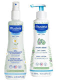 Mustela Papatya Suyu ile Canlandırıcı ve Şekillendirici Sprey 200 ml - Hydra Bebe Vücut Losyonu 300ml