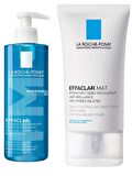 La Roche Posay Effaclar Jel 400 ml + La Roche Posay Effaclar Mat Parlama Karşıtı Nemlendirici 40 ml