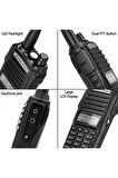 2 Adet Baofeng UV 82 Telsiz Alıcı-Verici 10 KM UV82 Telsiz Vhf Uhf Tarayıcı Telsiz UV-82 Tel
