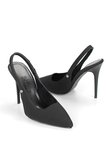Zerina Siyah Süet Esnek Yumuşak Kaymaz Taban İnce Topuklu (11cm) Kadın Stiletto