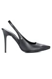 Zerina Siyah Cilt Esnek Yumuşak Kaymaz Taban İnce Topuklu (11cm) Kadın Stiletto