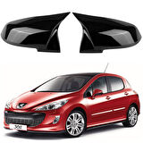 Peugeot 308 07-13  Araca Özel Batman Yarasa Ayna Kapağı Pianoblack