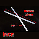 Winnboss İnce Şeffaf Sıcak Mum Silikon 7.5MM 30CM 5 Adet