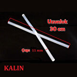 Winnboss Kalın Şeffaf Sıcak Mum Silikon 11MM 30CM 15 Adet